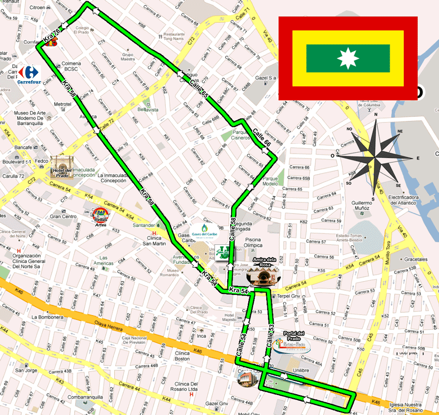 Ruta del Carnaval de Barranquilla
